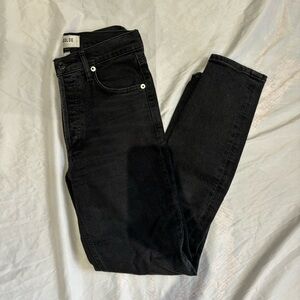AGOLDE Women’s Jeans Size 24 Nico High Rose Slim Fit Black Denim Pants Ankle